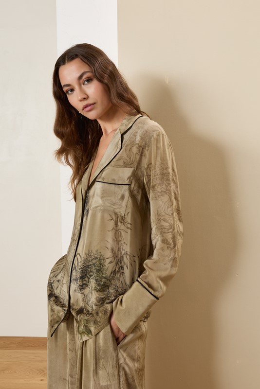 SOUVENIR Camicia stampa naturalistica
