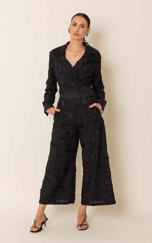 SISTE'S Pantalone cropped ricamato