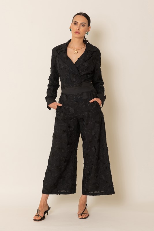 SISTE'S Pantalone cropped ricamato