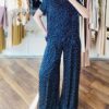 H2O Top girocollo m/l pois con spacco dietro