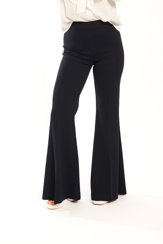 SPAGO DONNA Pantalone zip laterale a zampetta
