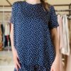 H2O Top girocollo m/l pois con spacco dietro