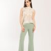SPAGO DONNA Pantalone zip laterale a zampetta