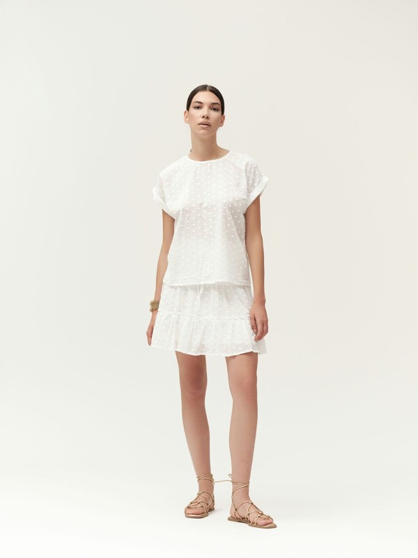 WHITE WISE Casacca a pois
