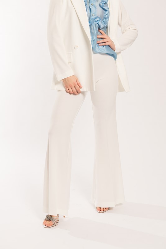 SPAGO DONNA Pantalone zip laterale a zampetta