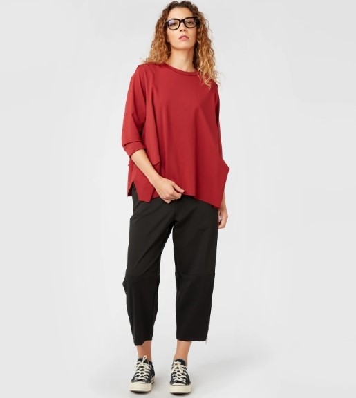 LES JOLIES NANAS Pantalone con dettaglio cerniera all'orlo