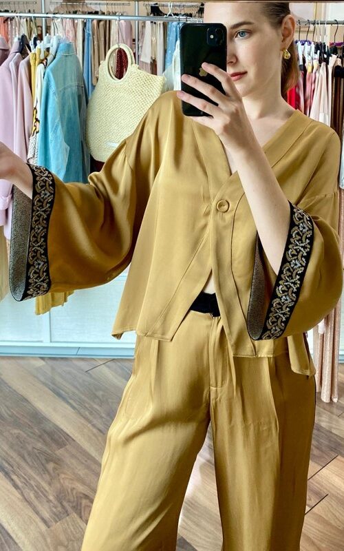 AGGÉL Giacca kimono con dettaglio manica