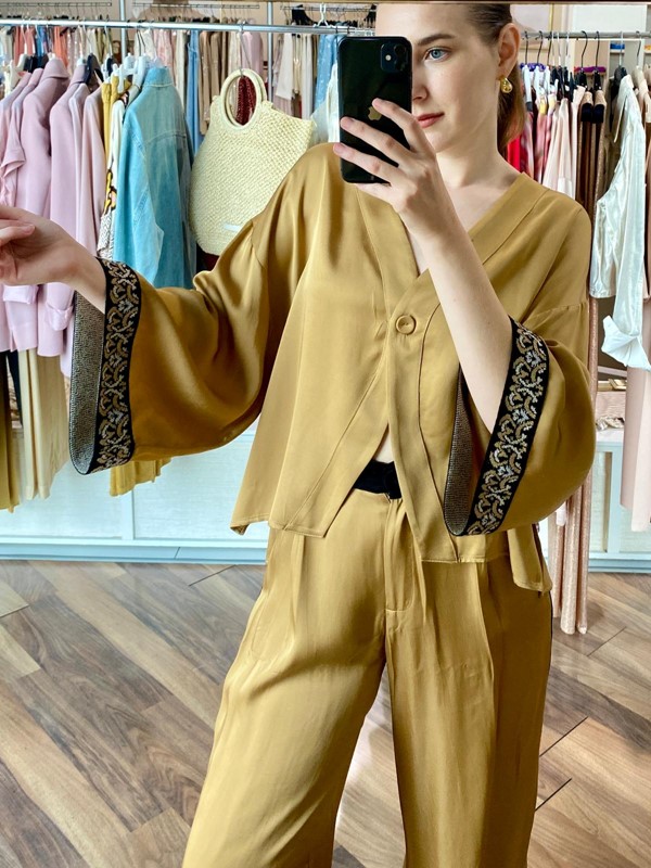 AGGÉL Giacca kimono con dettaglio manica