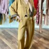 AGGÉL Pantalone wide leg liscio satinato