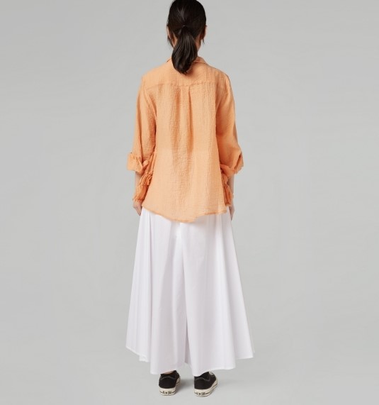 LES JOLIES NANAS Pantalone svasato in popeline di cotone