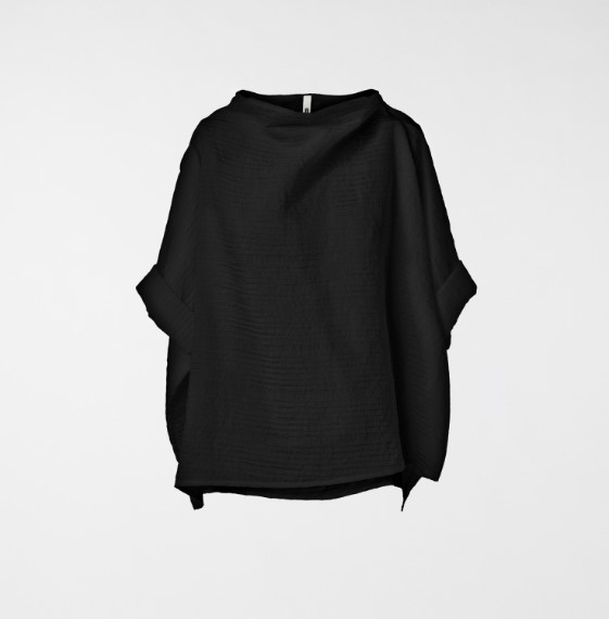 3D26517654858D87B33D1B04A402CF01_ LES JOLIES NANAS Blusa squadrata in misto viscosa