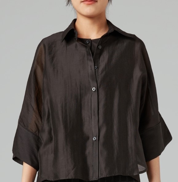 62941144882ECFAEB44984EA8A782EB5_ LES JOLIES NANAS Camicia crop semi trasparente