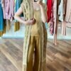 AGGÉL Pantalone wide leg liscio satinato