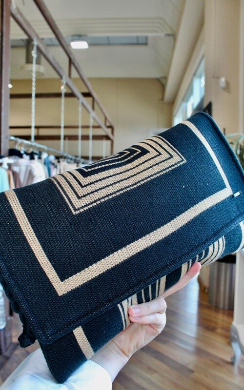 AGGÉL Borsa con tracolla in maglia