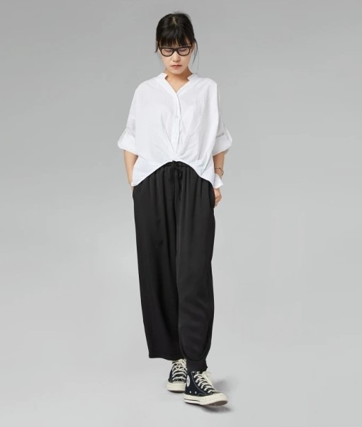 LES JOLIES NANAS Pantalone morbido in viscosa