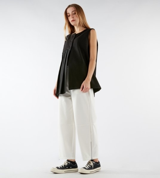 LES JOLIES NANAS Pantalone con dettaglio cerniera all'orlo