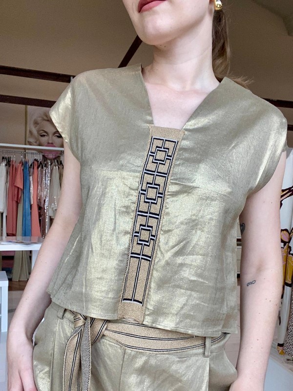 AGGÉL Blusa con ricamo
