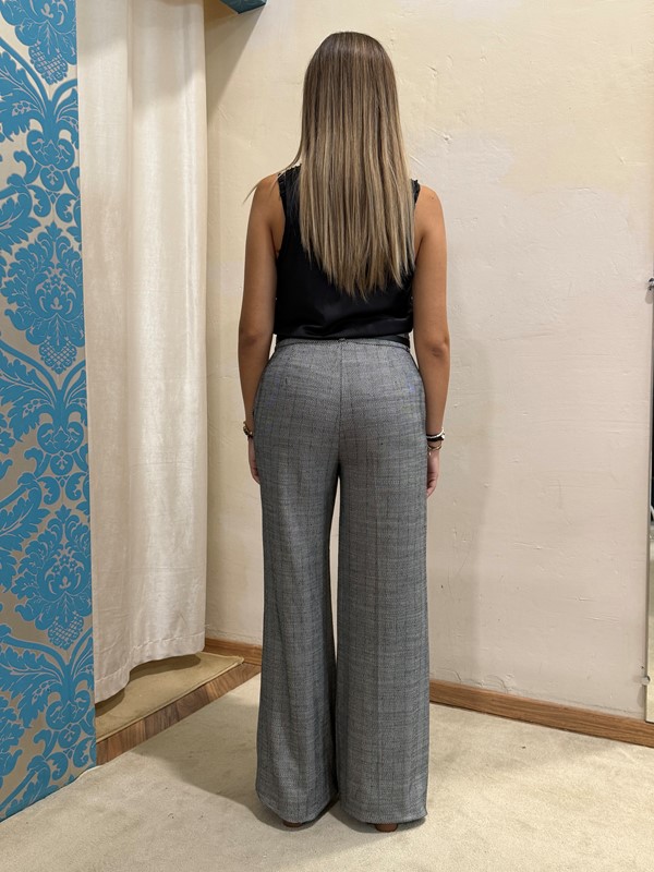 PHILIA LOFT Pantalone a palazzo spigato con cintura