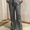 PHILIA LOFT Pantalone a palazzo spigato con cintura