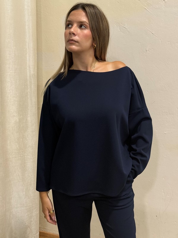 PHILIA LOFT Maglia scollo barca mod. scatoletta