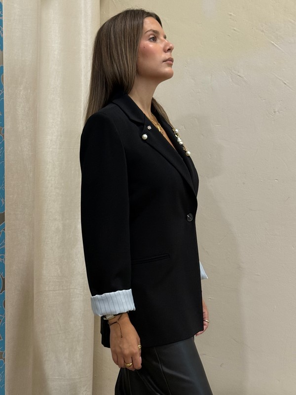 PHILIA LOFT Giacca monopetto dritta con spille