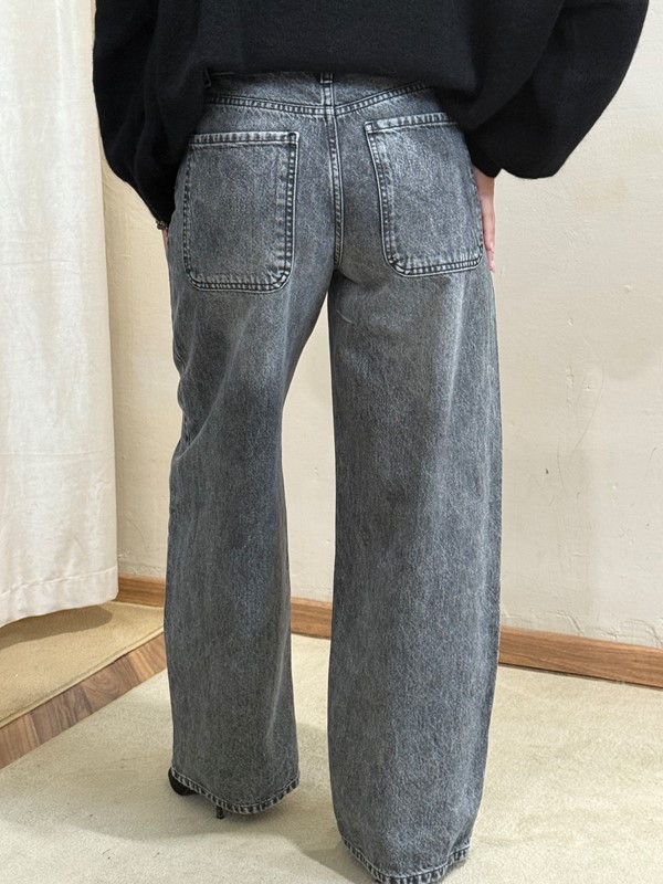 PHILIA LOFT Jeans gamba ampia con strass