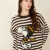 SOUVENIR Maglione over a righe con stampa snoopy