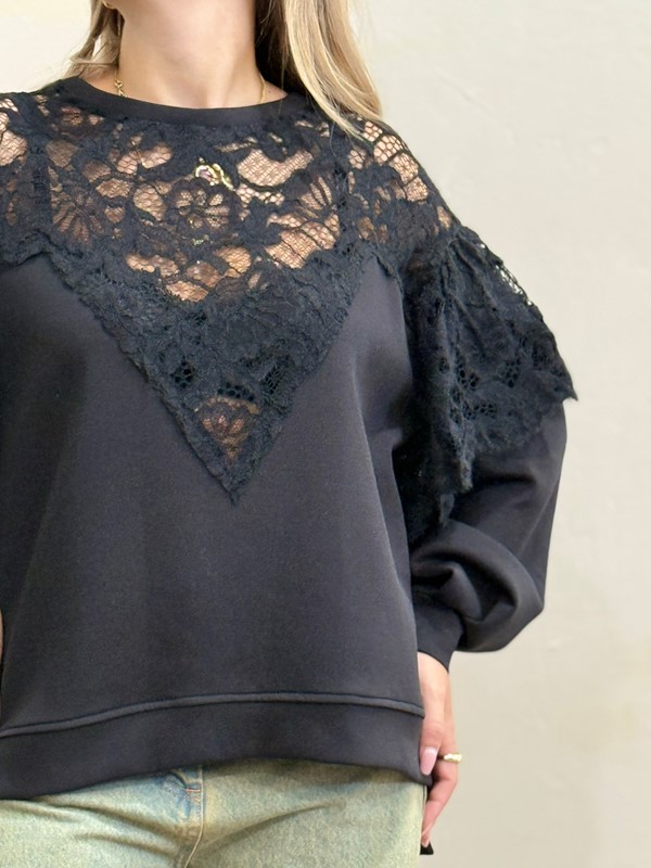 PHILIA LOFT Felpa con pizzo