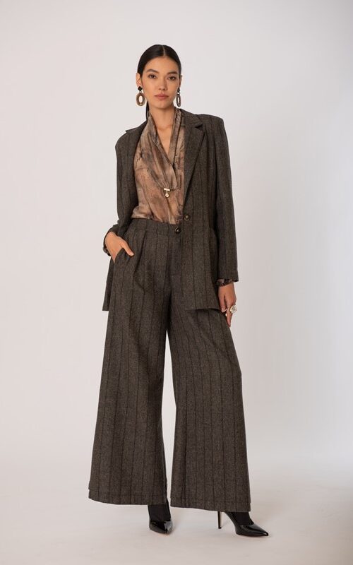 SISTE'S Giacca gessata con inserti fantasia