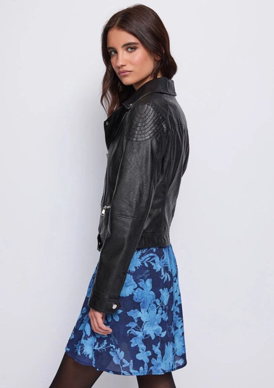 DENNY ROSE Giubbino mod. chiodo sagomato ecopelle