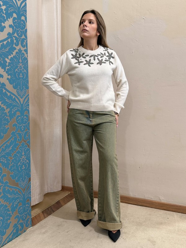 PHILIA LOFT Maglia con perline