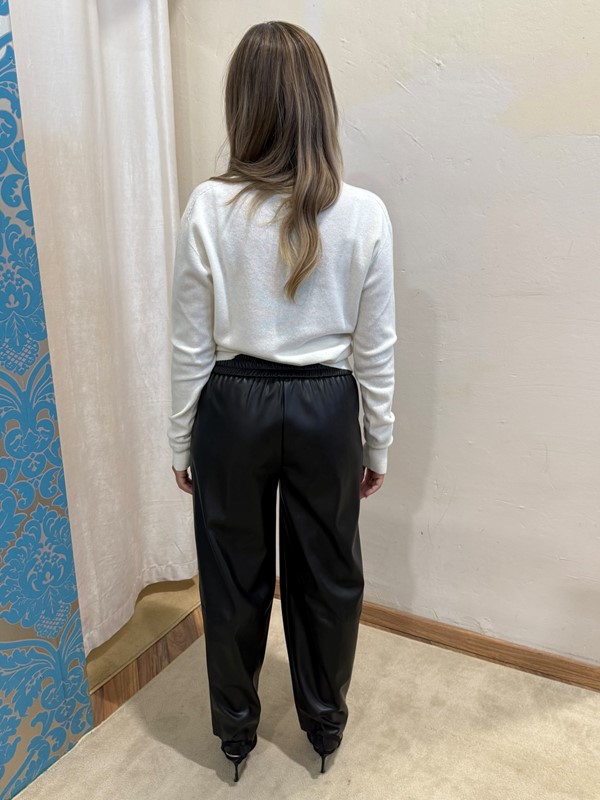 SOUVENIR Pantalone in ecopelle mod. uomo con elastico dietro