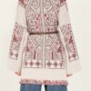PHILIA LOFT Cardigan jacquard con cintura