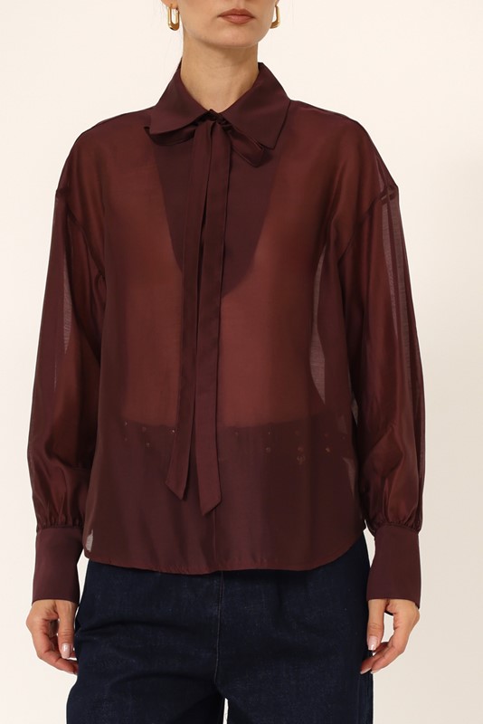 blusa PHILIA LOFT con fiocco