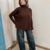 SOUVENIR Maglia collo alto a scatoletta con manica aderente