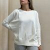 PHILIA LOFT Maglia scollo tondo over con spacchetti ai lati