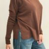 SOUVENIR Maglia collo alto a scatoletta con manica aderente
