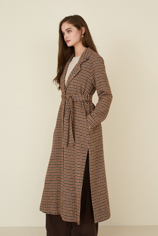 SOUVENIR Cappotto con cintura e spacchi laterali