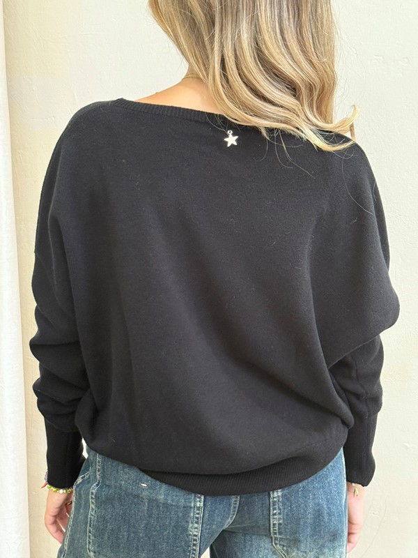 SOUVENIR Maglia scollo tondo doppia lunghezza