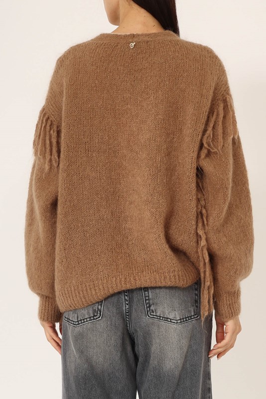 PHILIA LOFT Cardigan over con frange