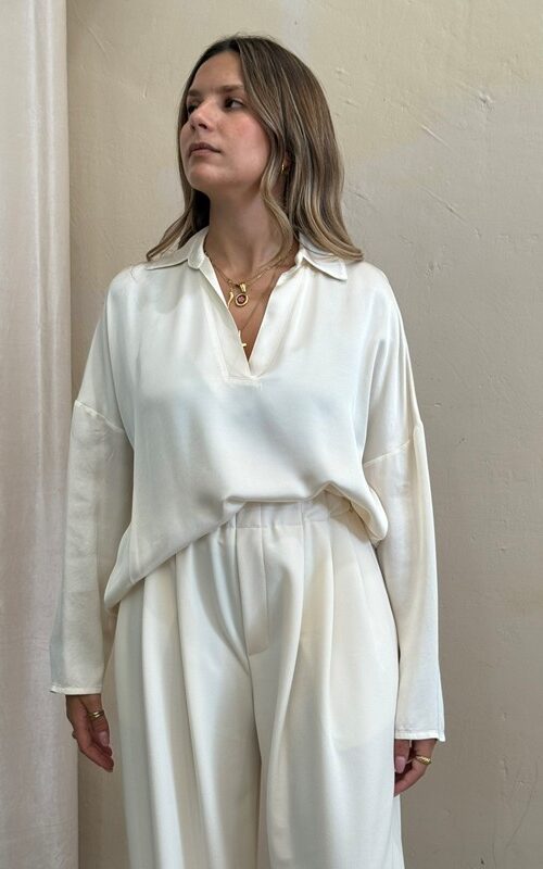 blusa PHILIA LOFT scollo a V