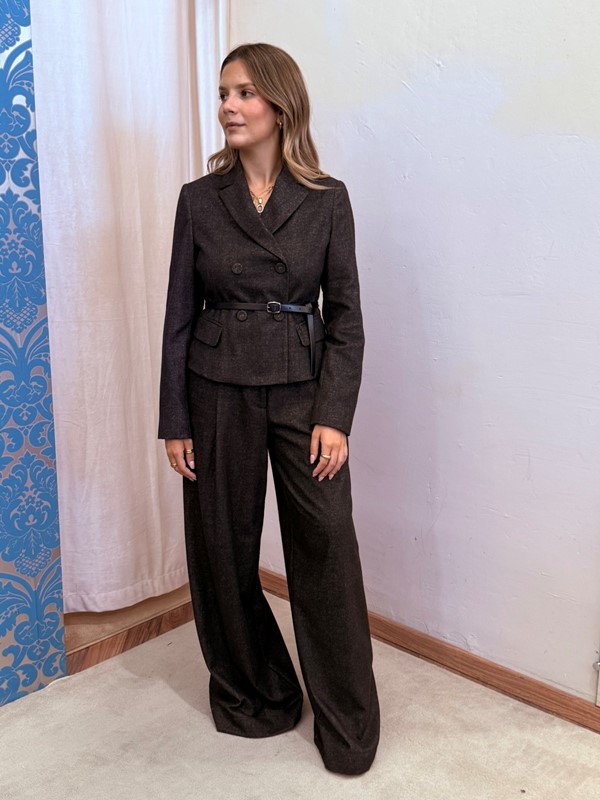 SOUVENIR Pantalone a palazzo con pence