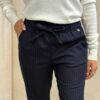 SOUVENIR Pantalone con elastico in vita gessato