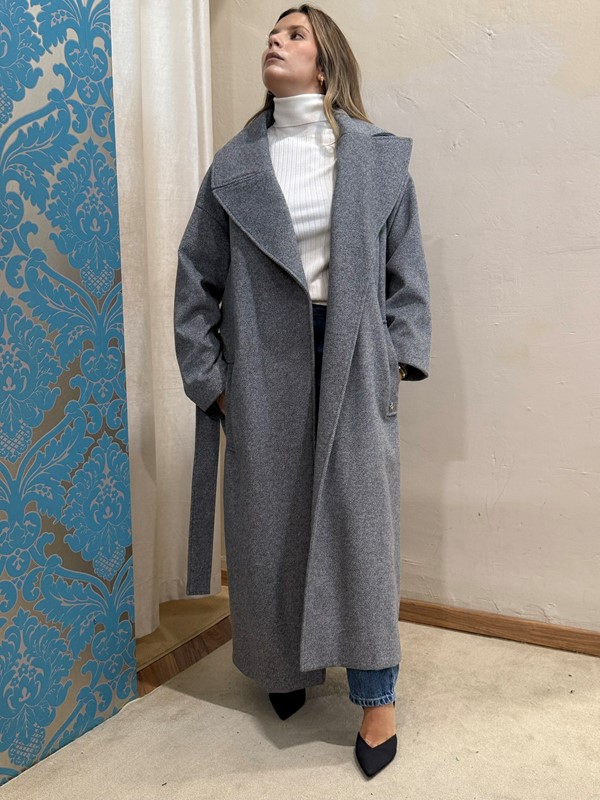 SOUVENIR Cappotto maxi collo con cintura
