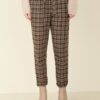 SOUVENIR Pantalone a quadri con elastico in vita