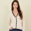 SOUVENIR Cardigan con inserto in pizzo