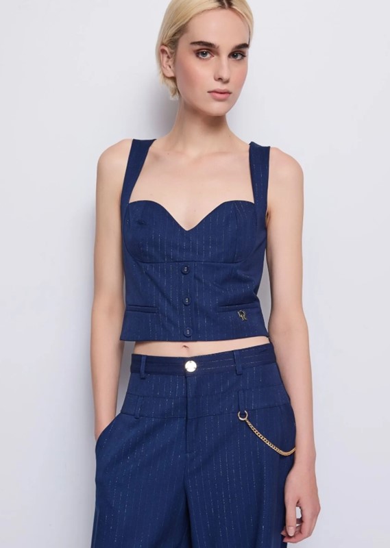 bustino DENNY ROSE gessato donna bustino DENNY ROSE gessato donna