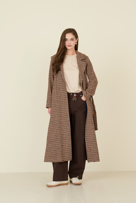 SOUVENIR Cappotto con cintura e spacchi laterali