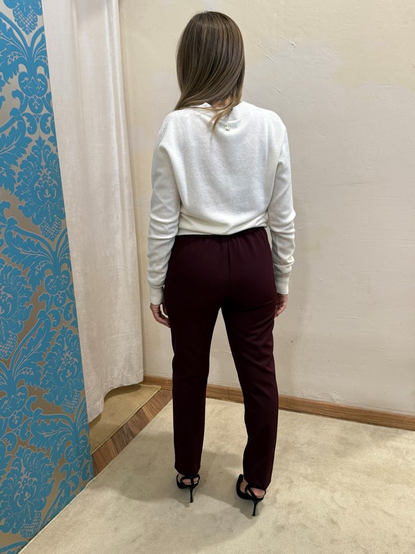 SOUVENIR Pantalone con elastico in vita gessato