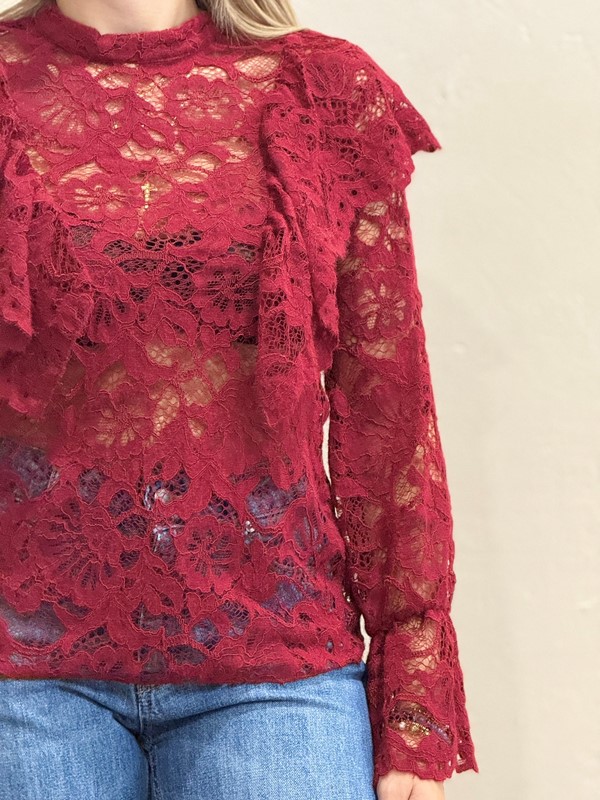 PHILIA LOFT Camicia in pizzo con volant